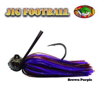 AGR Baits Football Jig 1/2oz Brown Purple