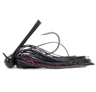Tungsten Resin Football Jig 1/4 Black/Red Flake