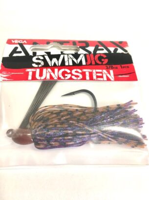Vega Antrax Tungsten Swim Jig 3/8oz Brown Purple