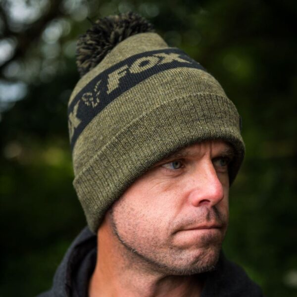 Fox Collection Bobble Hat Green/Black