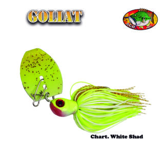 AGR BAITS Chatterbait Goliat 3/8oz Chart. White Shad