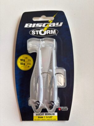 Señuelo Storm Biscay Minnow 9cm – 15g White Pearl Sandeel