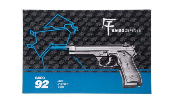 Saigo Defense Pistola Airsoft 92 Full Metal Muelle