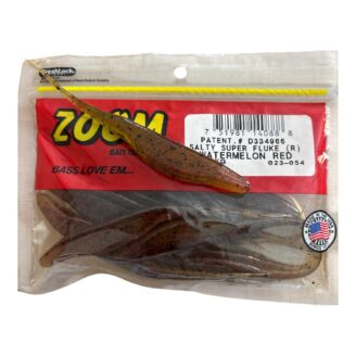 Vinilo Zoom Salty Super Fluke 5" Watermelon Red