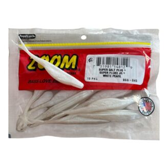 Señuelo de Vinilo Zoom Super Fluke Jr. White Pearl
