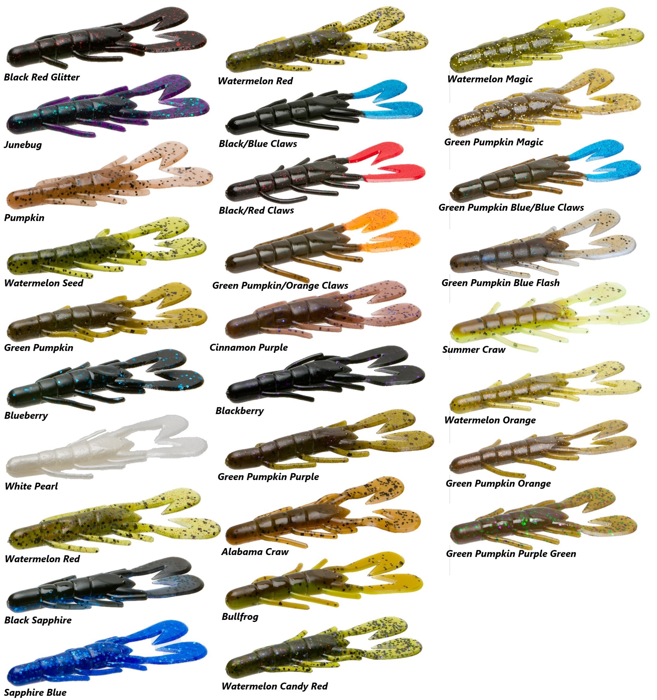 Zoom Ultravibe Speed Craw Color 1 - Quinvaco